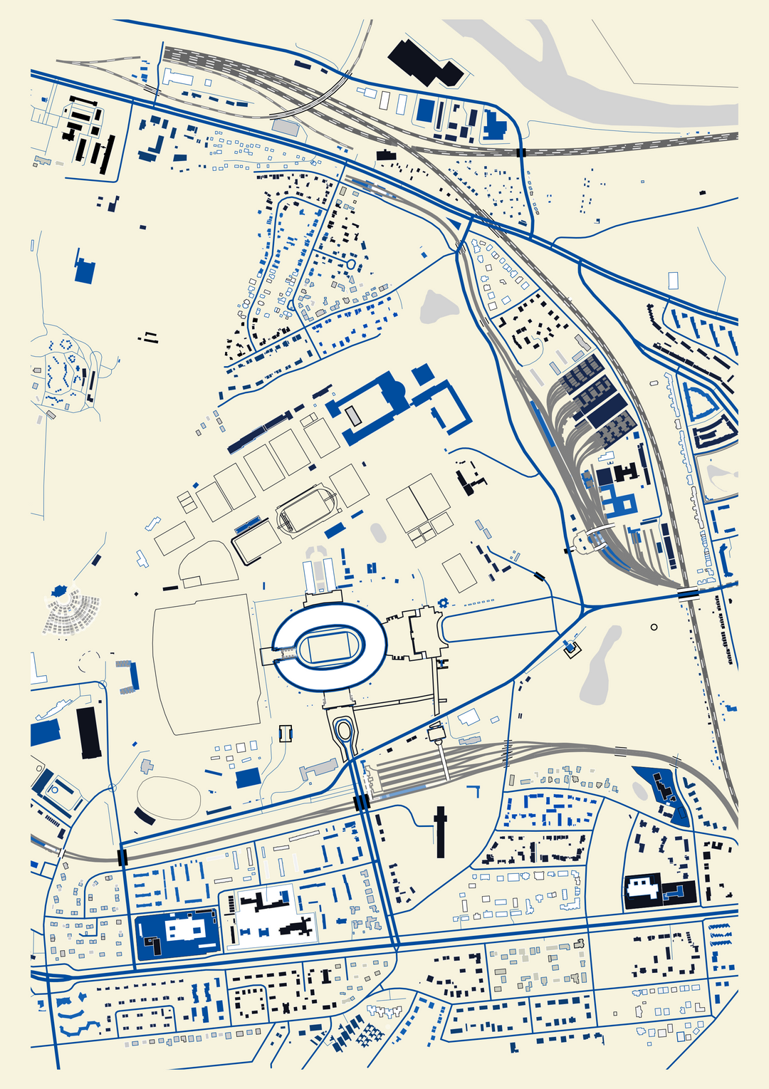 Olympiastadion, Hertha Berlin BSC Football Club, Berlin, Germany. Fine Art Print. Poster. Soccer. Bundesliga