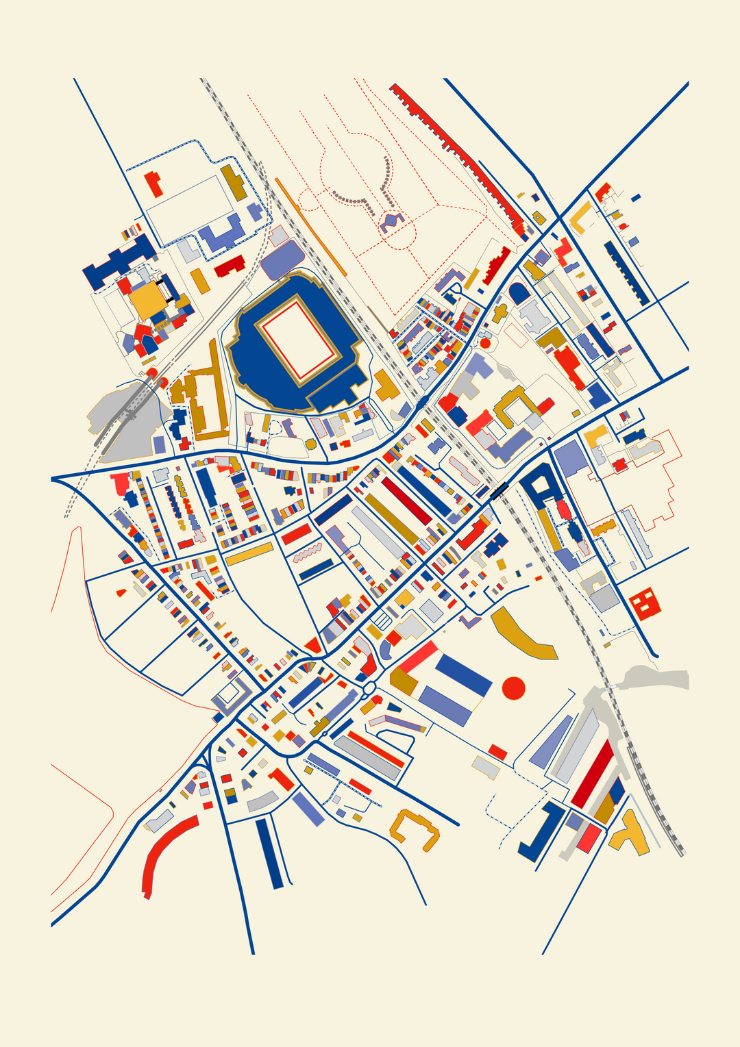 Stamford Bridge, Chelsea Football Club, Chelsea, Fulham, London UK. Fine Art Print. Poster. Soccer. English Premier League