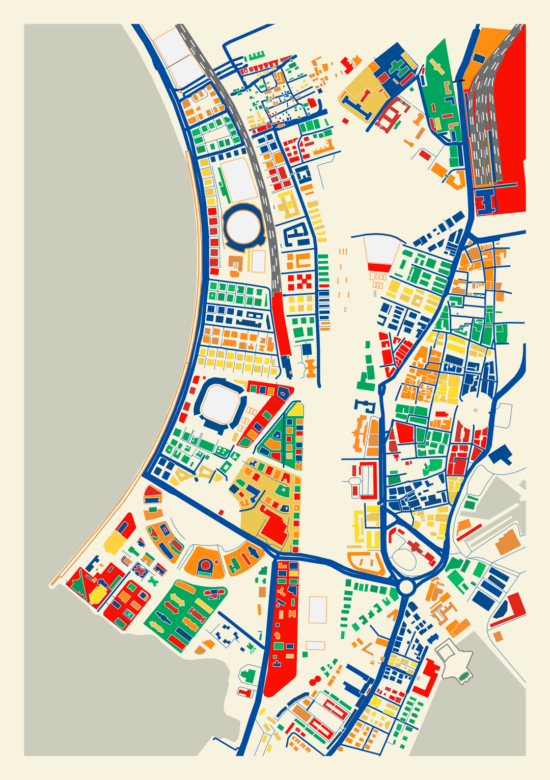 Wankhede Cricket Stadium. Mumbai Indians IPL, Mumbai, India, Fine Art Print. Poster. Indian Premier League. Cricket